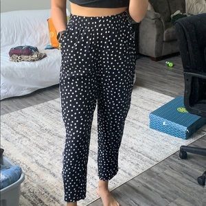 Abercrombie black and white pants